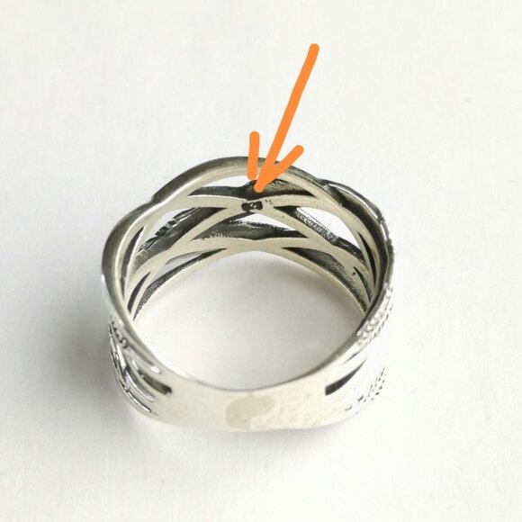 Handmade Sterling Silver feather / leaf ring NEW - Picture 4 of 8